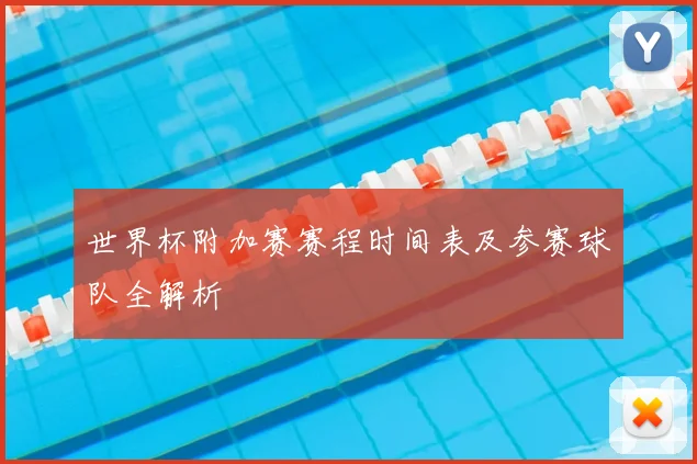 世界杯附加赛赛程时间表及参赛球队全解析